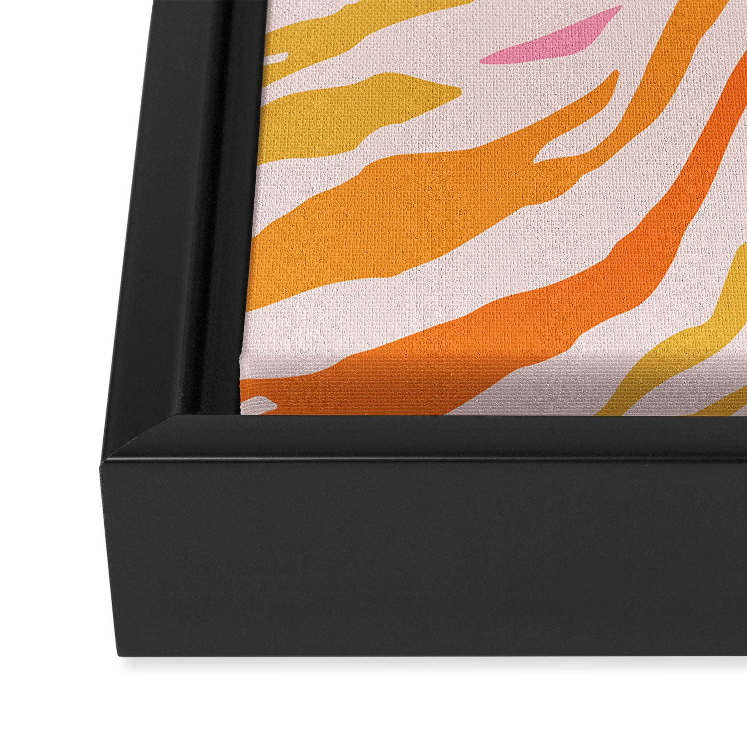 Tiger: PATTERN 07 | The Peach Edition Framed Canvas Print Gallery Image 3