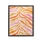 Tiger: PATTERN 07 | The Peach Edition Framed Canvas Print Gallery Image 6