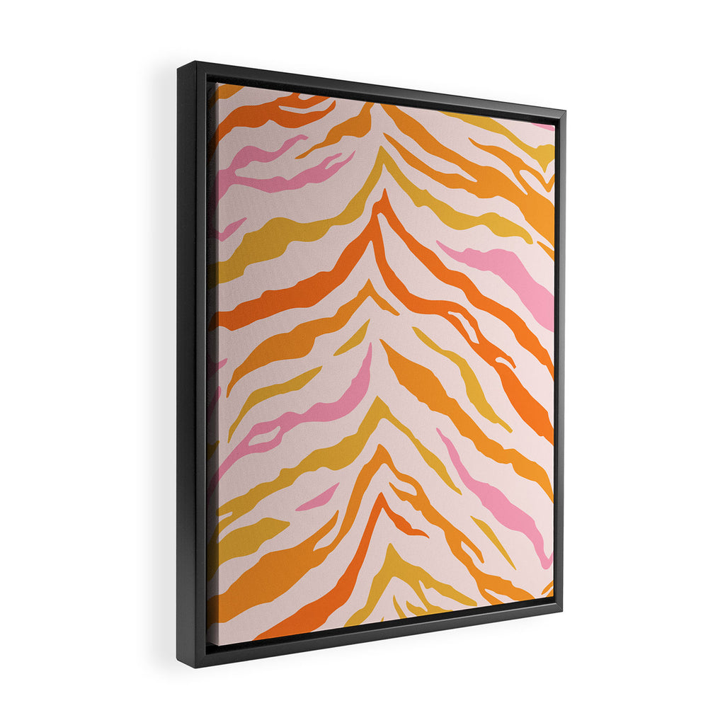 Tiger: PATTERN 07 | The Peach Edition Framed Canvas Print Gallery Image 2