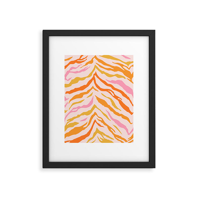Tiger: PATTERN 07 | The Peach Edition Framed Art Print Gallery Image 5