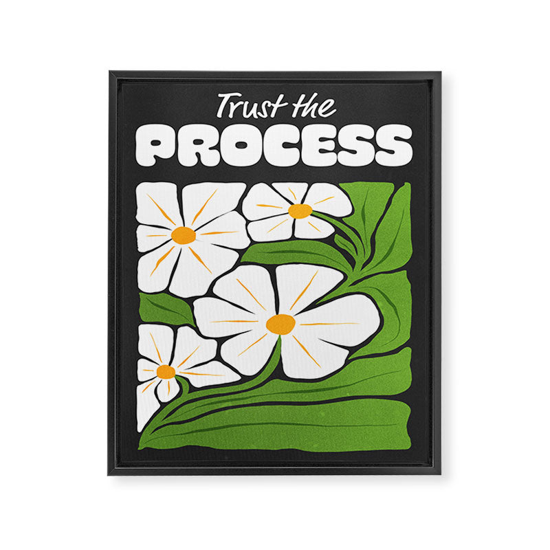Trust the Process: Flower Market | Typography Edition 01 Framed Canvas Print Gallery Image 6