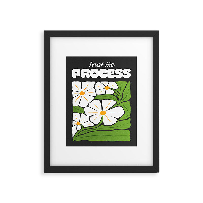 Trust the Process: Flower Market | Typography Edition 01 Framed Art Print Gallery Image 5