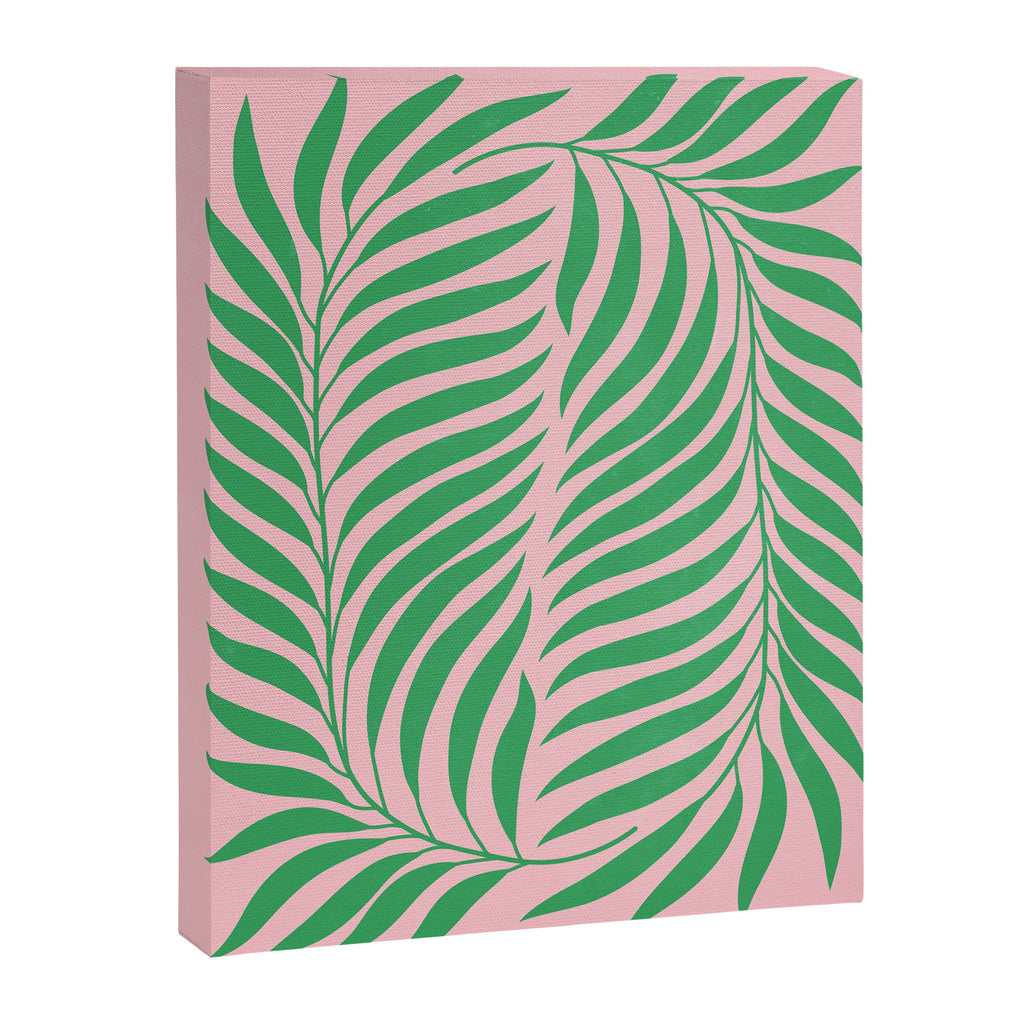 Two Ferns: Azalea & Ocean Green Canvas Print Gallery Image 6