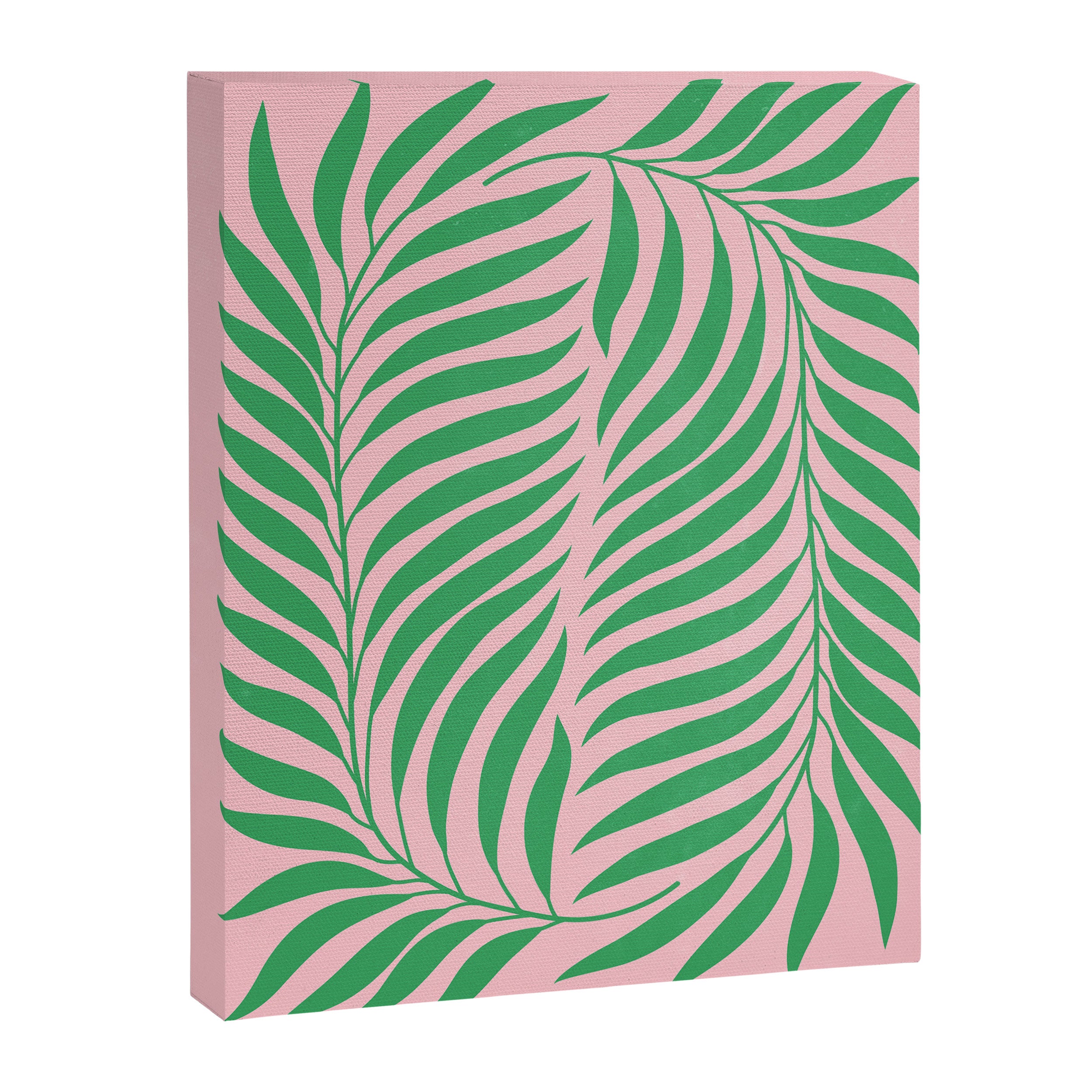 Two Ferns: Azalea & Ocean Green Canvas Print Gallery Image 6