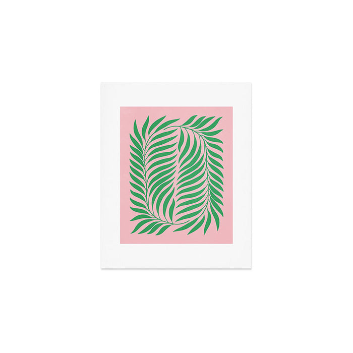 Two Ferns: Azalea & Ocean Green Art Print Gallery Image 1