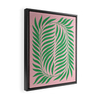 Two Ferns: Azalea & Ocean Green Framed Canvas Print Gallery Image 2