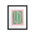 Two Ferns: Azalea & Ocean Green Framed Art Print Gallery Image 5