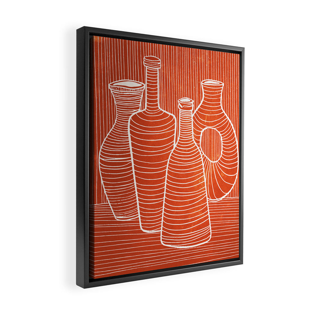 VASES 01: Terracotta Edition Framed Canvas Print Gallery Image 2