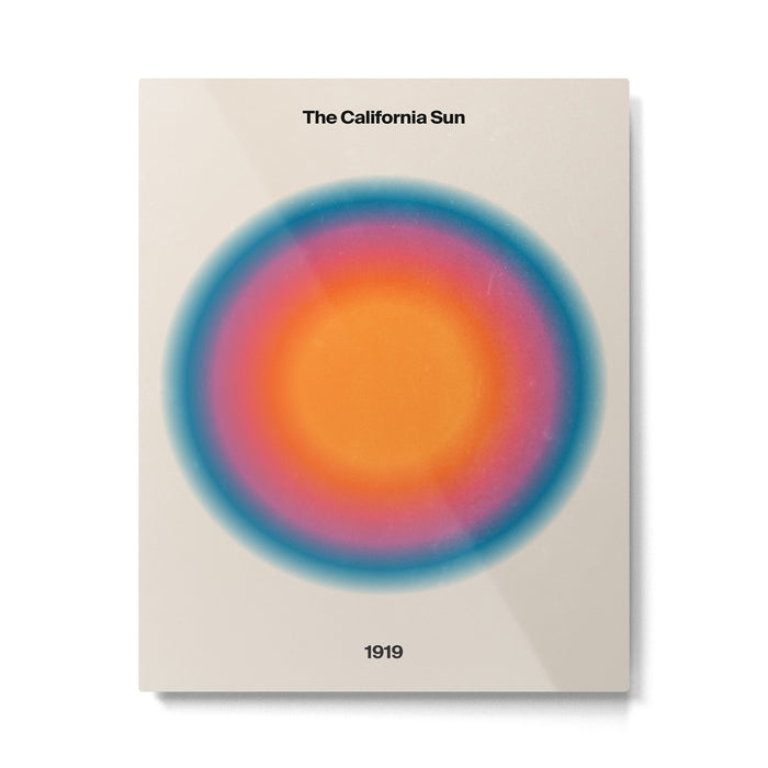 Vintage California Sun: Gradient Edition Metal Print Gallery Image 1