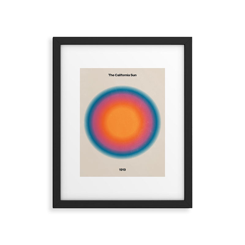Vintage California Sun: Gradient Edition Framed Art Print Gallery Image 5