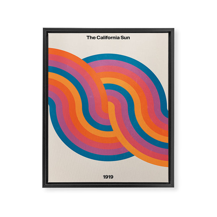 Vintage California Sun: Sacred Geometry Edition Framed Canvas Print Gallery Image 1
