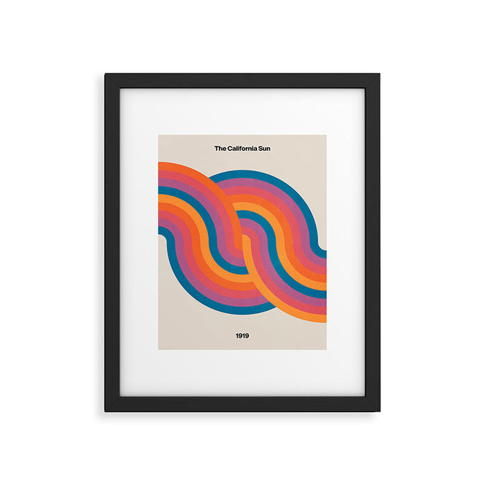 Vintage California Sun: Sacred Geometry Edition Framed Art Print Gallery Image 1