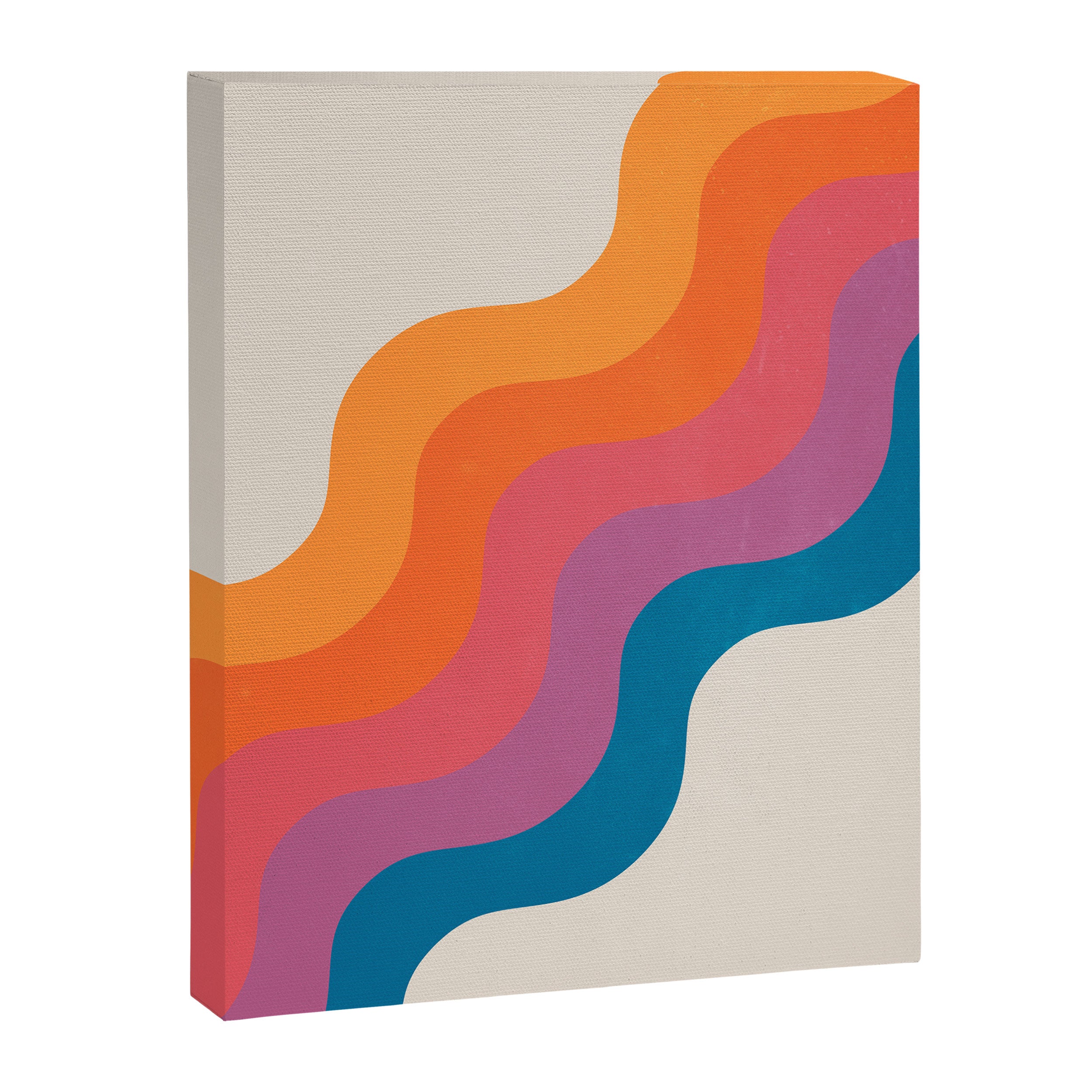 Vintage California Sun: Slanted Stripes Canvas Print Gallery Image 6