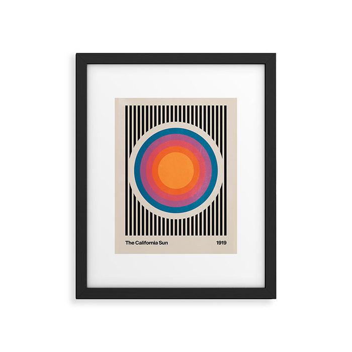 Vintage California Sun Framed Art Print Gallery Image 1