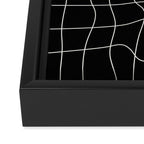 Warp Grid: Midnight Black Edition Framed Canvas Print Gallery Image 3