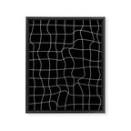 Warp Grid: Midnight Black Edition Framed Canvas Print Gallery Image 6