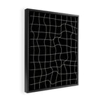 Warp Grid: Midnight Black Edition Framed Canvas Print Gallery Image 2