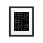 Warp Grid: Midnight Black Edition Framed Art Print Gallery Image 5