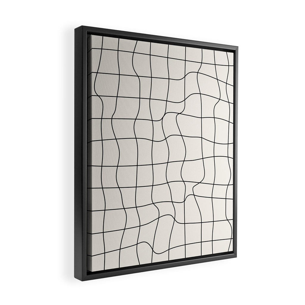 Warp Grid: Off-White Day Edition Framed Canvas Print Gallery Image 2