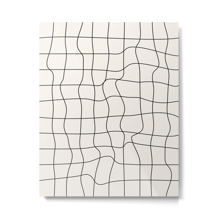 Warp Grid: Off-White Day Edition Metal Print Gallery Image 1