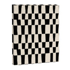 Wave Checks: Noir Black Handpainted Pattern Canvas Print Gallery Image 6
