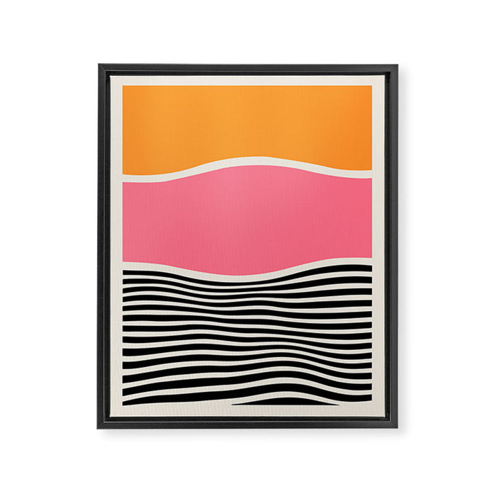 Wavy Ripples: Mid Century Edition Framed Canvas Print Gallery Image 1