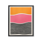 Wavy Ripples: Mid Century Edition Framed Canvas Print Gallery Image 6