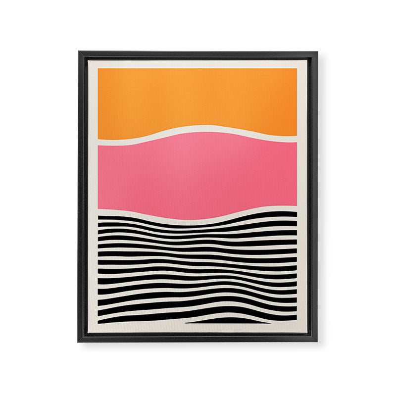 Wavy Ripples: Mid Century Edition Framed Canvas Print Gallery Image 6