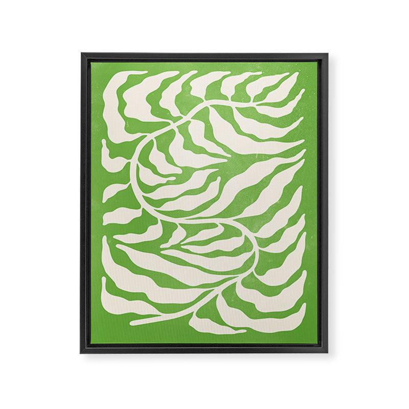 Wild Ferns: Forest Green Edition Framed Canvas Print Gallery Image 6