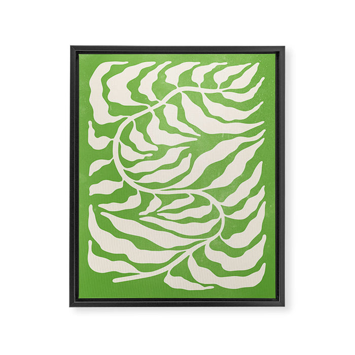 Wild Ferns: Forest Green Edition Framed Canvas Print Gallery Image 1