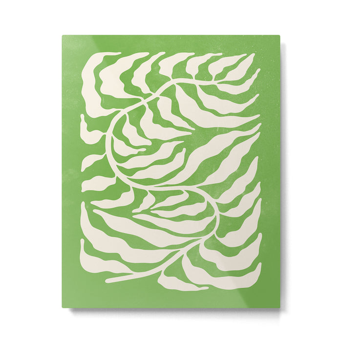 Wild Ferns: Forest Green Edition Metal Print Gallery Image 1