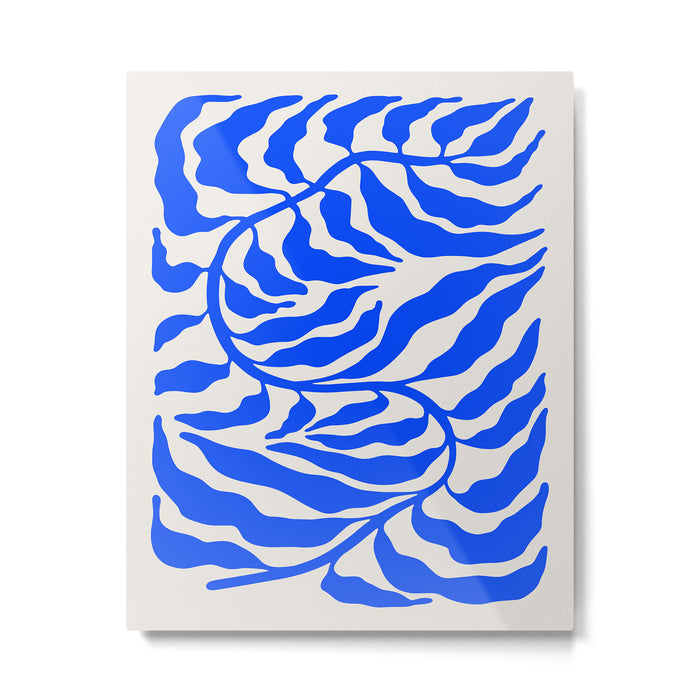 Wild Ferns: Ultramarine Blue Edition Metal Print Gallery Image 1