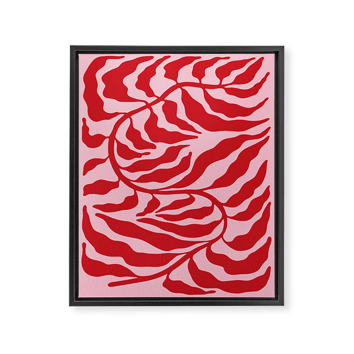 Wild Ferns: Wine Edition Framed Canvas Print Gallery Image 1