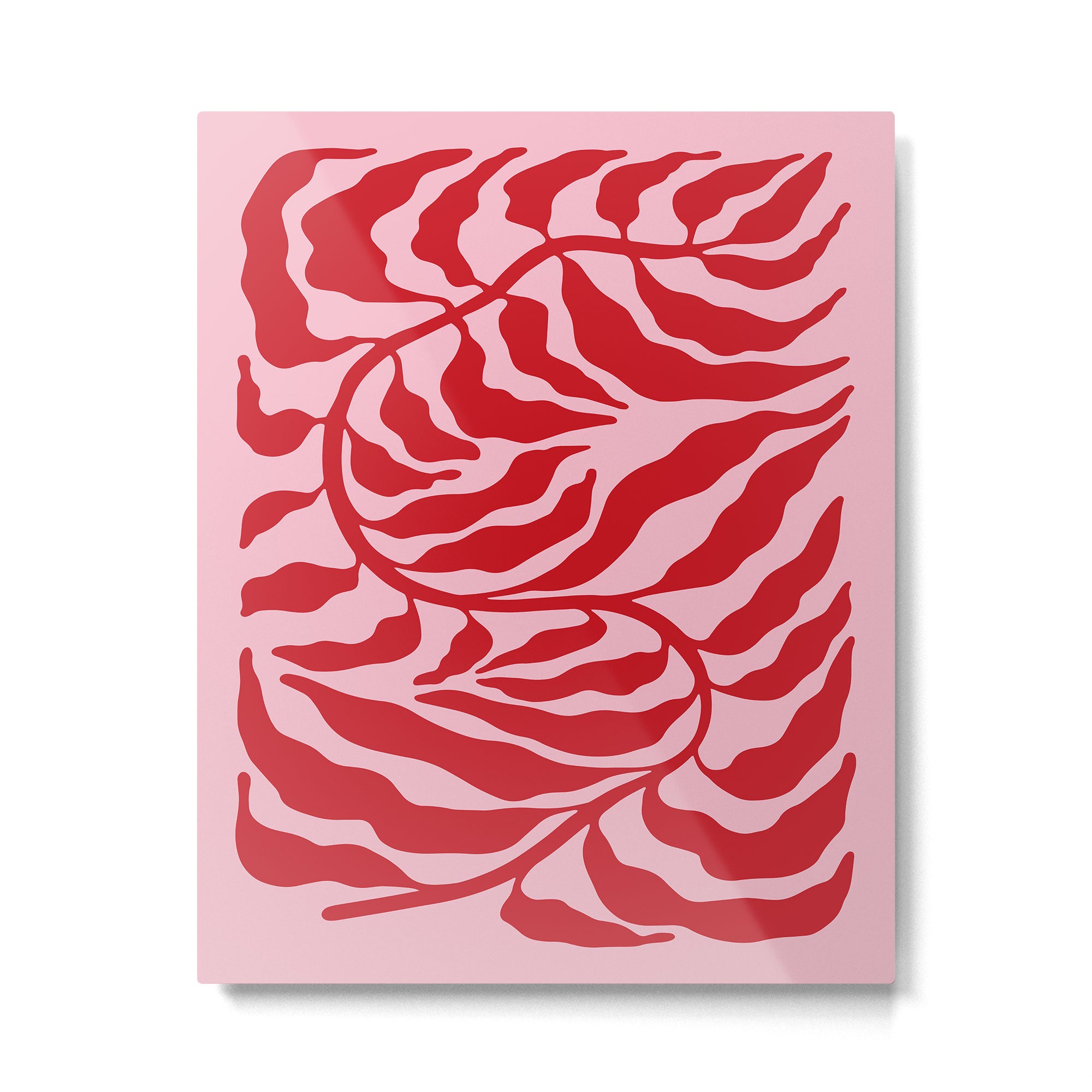 Wild Ferns: Wine Edition Metal Print Gallery Image 4
