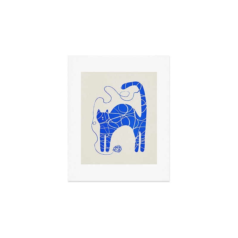 Wool Cat Art Print Gallery Image 1