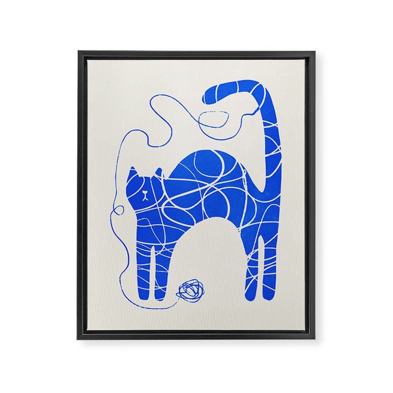 Wool Cat Framed Canvas Print Gallery Image 6