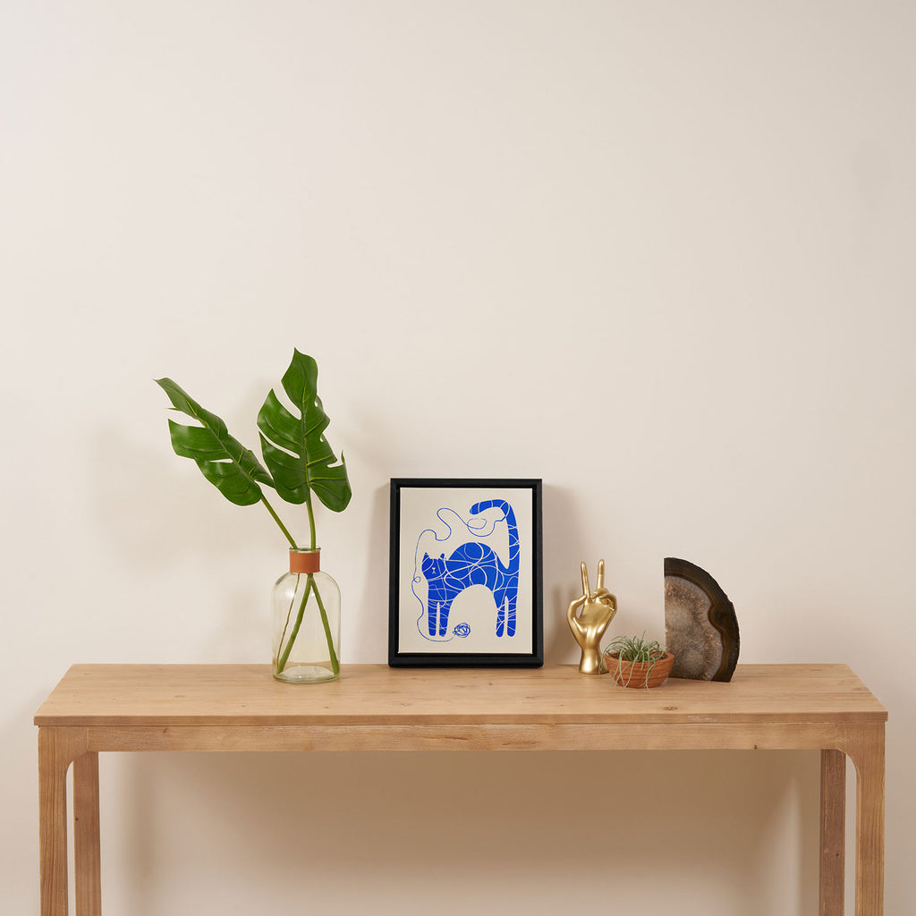 Wool Cat Framed Canvas Print Gallery Image 4