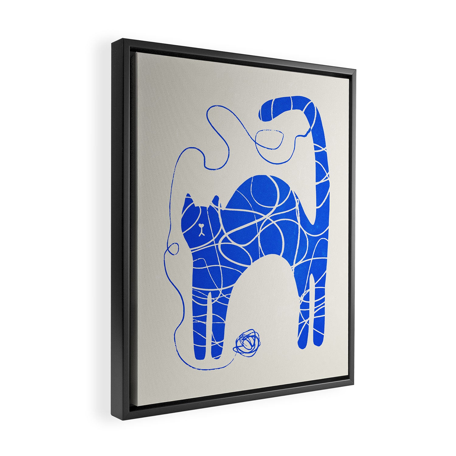 Wool Cat Framed Canvas Print Gallery Image 2