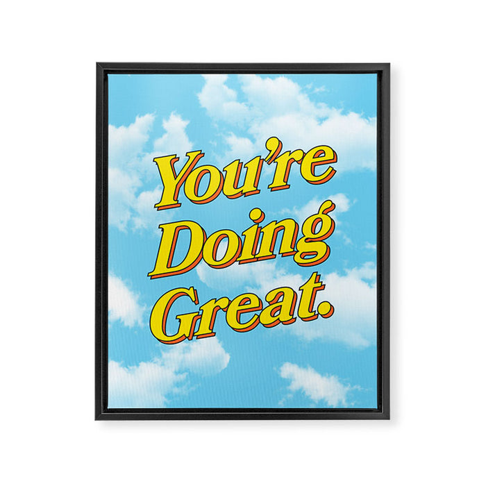 You Are Doing Great: Sky Edition Framed Canvas Print Gallery Image 1