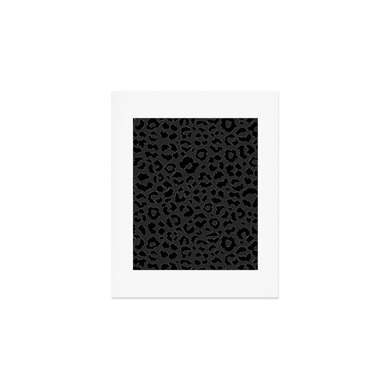 Black On Black Leopard Art Print Gallery Image 1