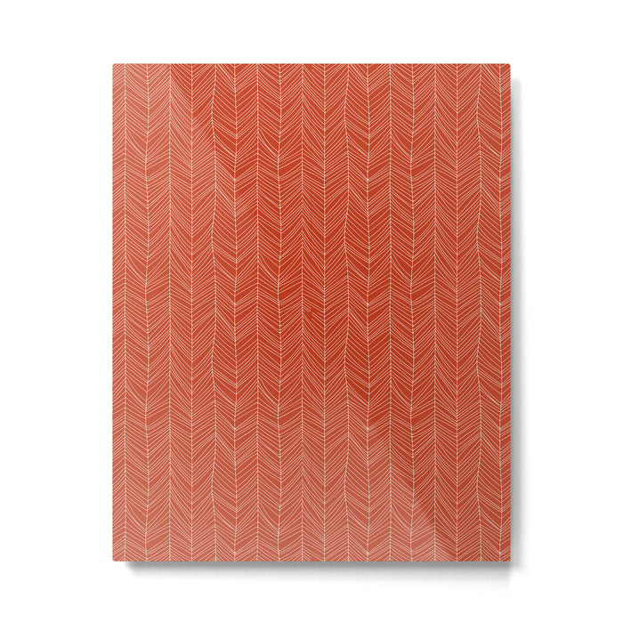 Bohemian Organic Linen Burnt Orange Metal Print Gallery Image 1