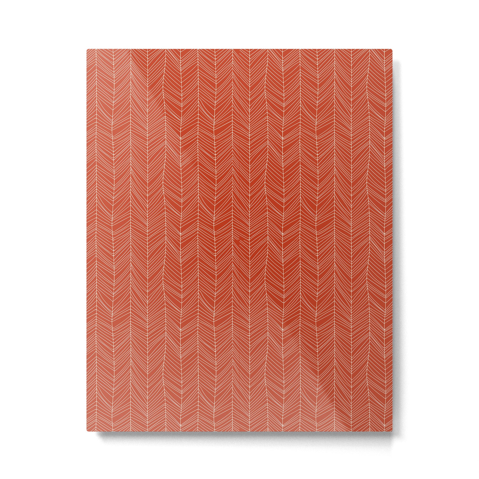 Bohemian Organic Linen Burnt Orange Metal Print Gallery Image 6