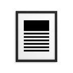 Elegant Black & White Stripes Framed Art Print Gallery Image 6