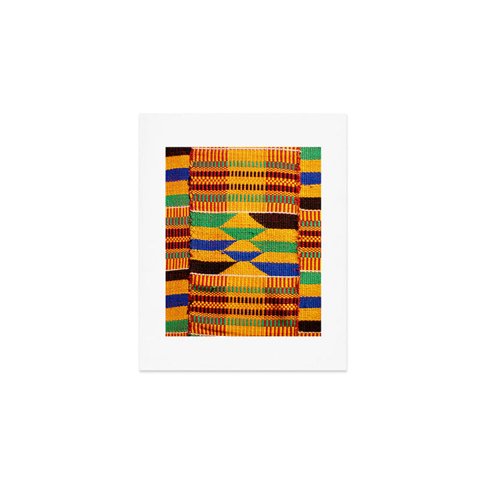 Kente Cloth Pattern Traditional African Art Print Gallery Image 1