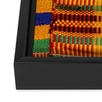 Kente Cloth Pattern Traditional African Framed Canvas Print Gallery Image 3