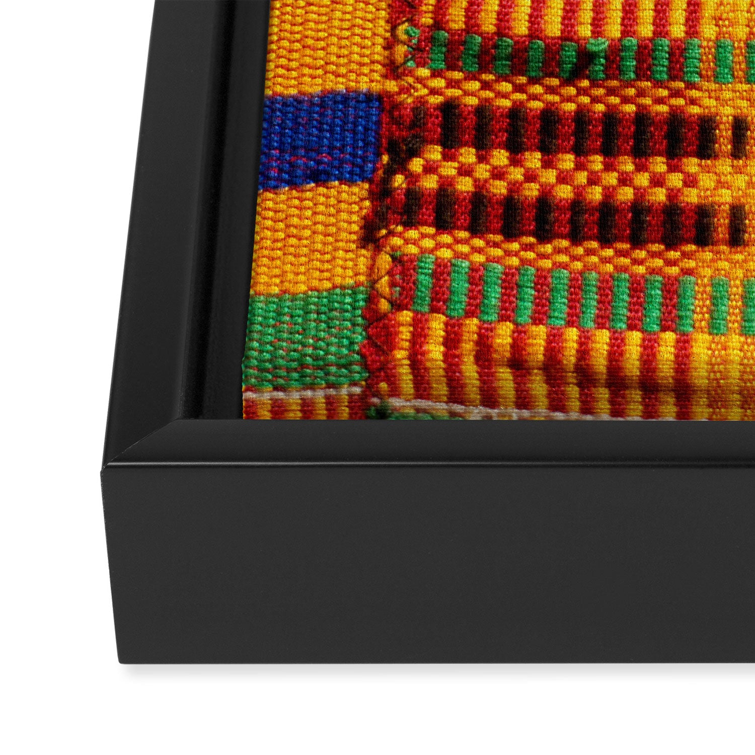 Kente Cloth Pattern Traditional African Framed Canvas Print Gallery Image 3
