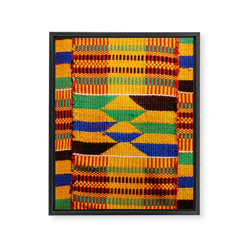 Kente Cloth Pattern Traditional African Framed Canvas Print Gallery Image 8