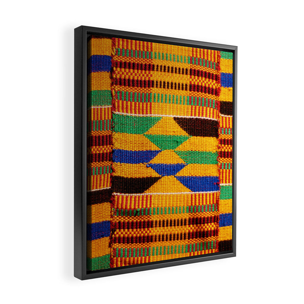 Kente Cloth Pattern Traditional African Framed Canvas Print Gallery Image 2