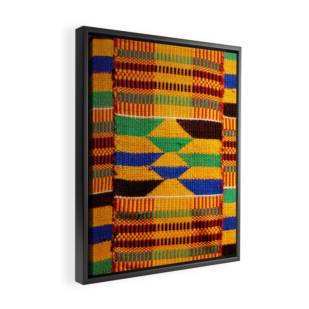 Kente Cloth Pattern Traditional African Framed Canvas Print Gallery Image 2