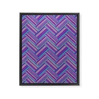 Knitted Textured Pattern Purple Framed Canvas Print Gallery Image 8